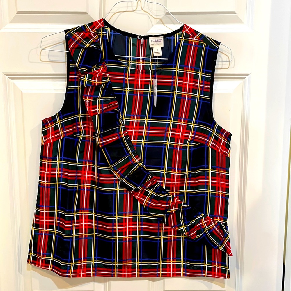 J Crew Size 8 ruffled top. NWT